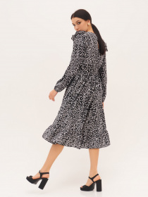 Платье миди ISSA Plus модель 13298_black Платье миди ISSA Plus модель 13298_black Фото