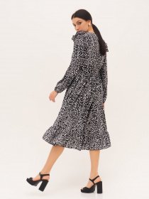 Платье миди ISSA Plus модель 13298_black Платье миди ISSA Plus модель 13298_black Фото