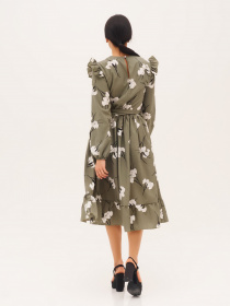 Сукня міді ISSA Plus модель 13299_khaki Фото