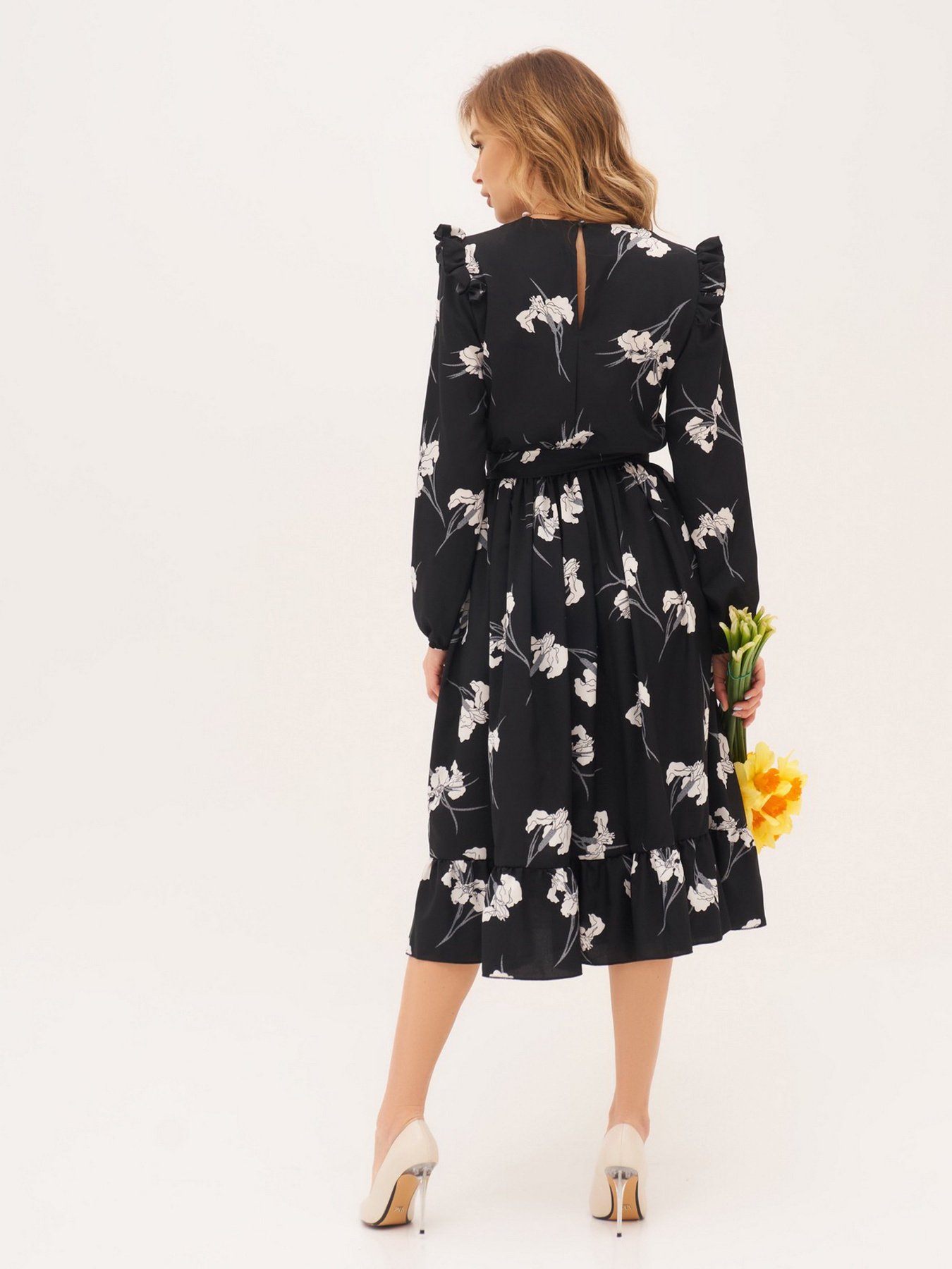 Платье миди ISSA Plus модель 13299_black Фото