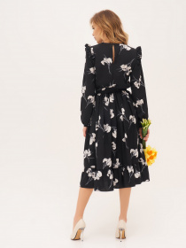 Платье миди ISSA Plus модель 13299_black Фото