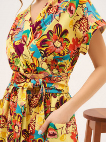 Платье миди ISSA Plus модель 13302_multicolor Платье миди ISSA Plus модель 13302_multicolor Фото