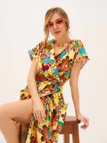 Платье миди ISSA Plus модель 13302_multicolor Платье миди ISSA Plus модель 13302_multicolor Фото