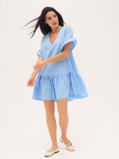 Сукня міні ISSA Plus модель 13306_blue — фото - INTERTOP