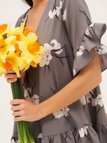 Платье мини ISSA Plus модель 13307_grey Платье мини ISSA Plus модель 13307_grey Фото