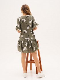 Платье мини ISSA Plus модель 13307_khaki Фото