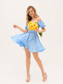 Платье мини ISSA Plus модель 13308_blue Платье мини ISSA Plus модель 13308_blue Фото