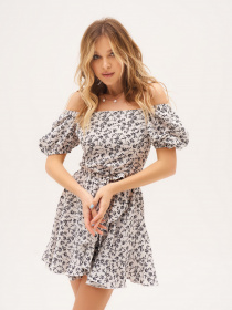 Платье мини ISSA Plus модель 13309_white Фото