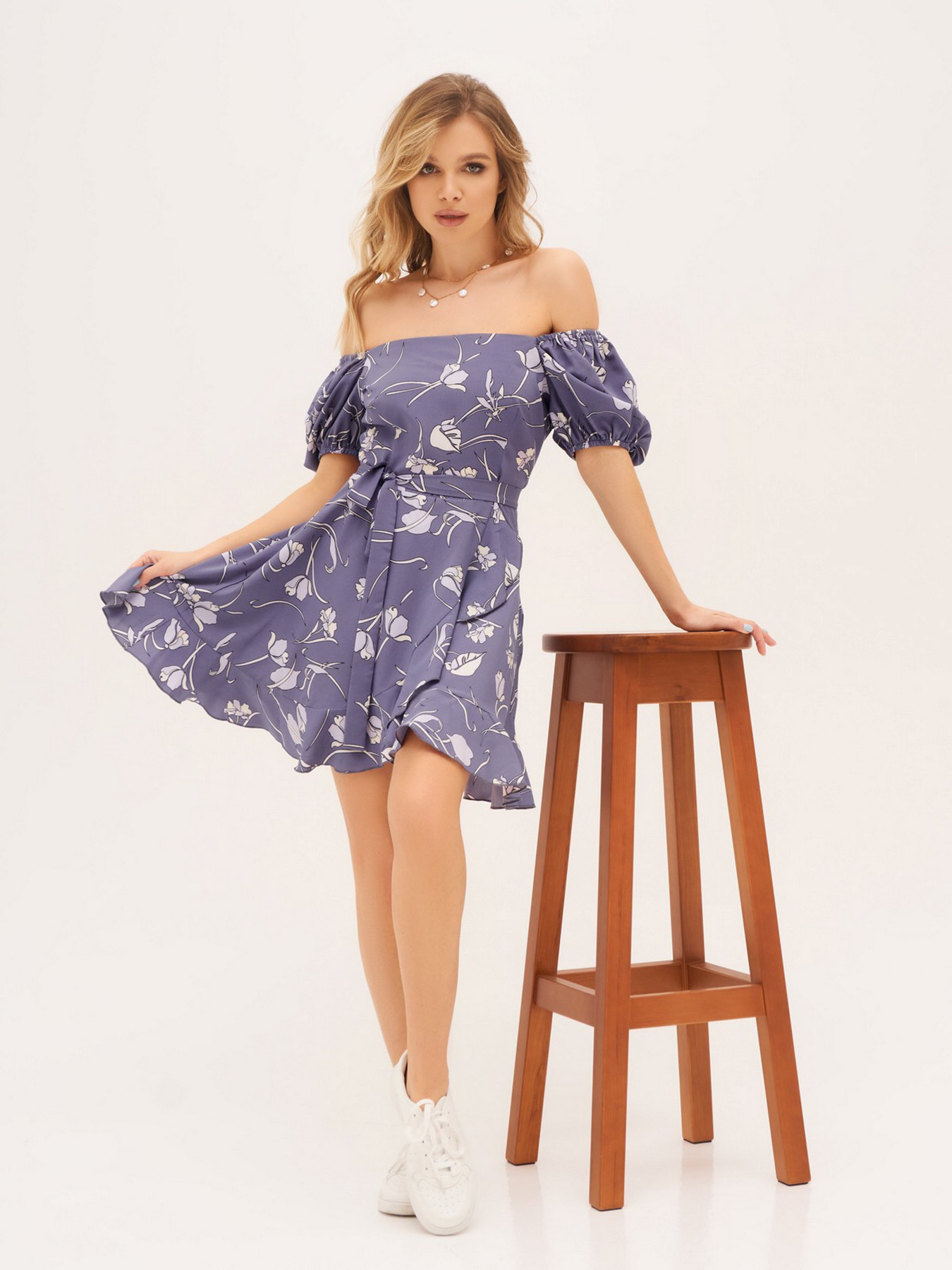 Платье мини ISSA Plus модель 13310_blue Платье мини ISSA Plus модель 13310_blue Фото