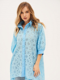 Туника ISSA Plus модель 13313_blue Туника ISSA Plus модель 13313_blue Фото