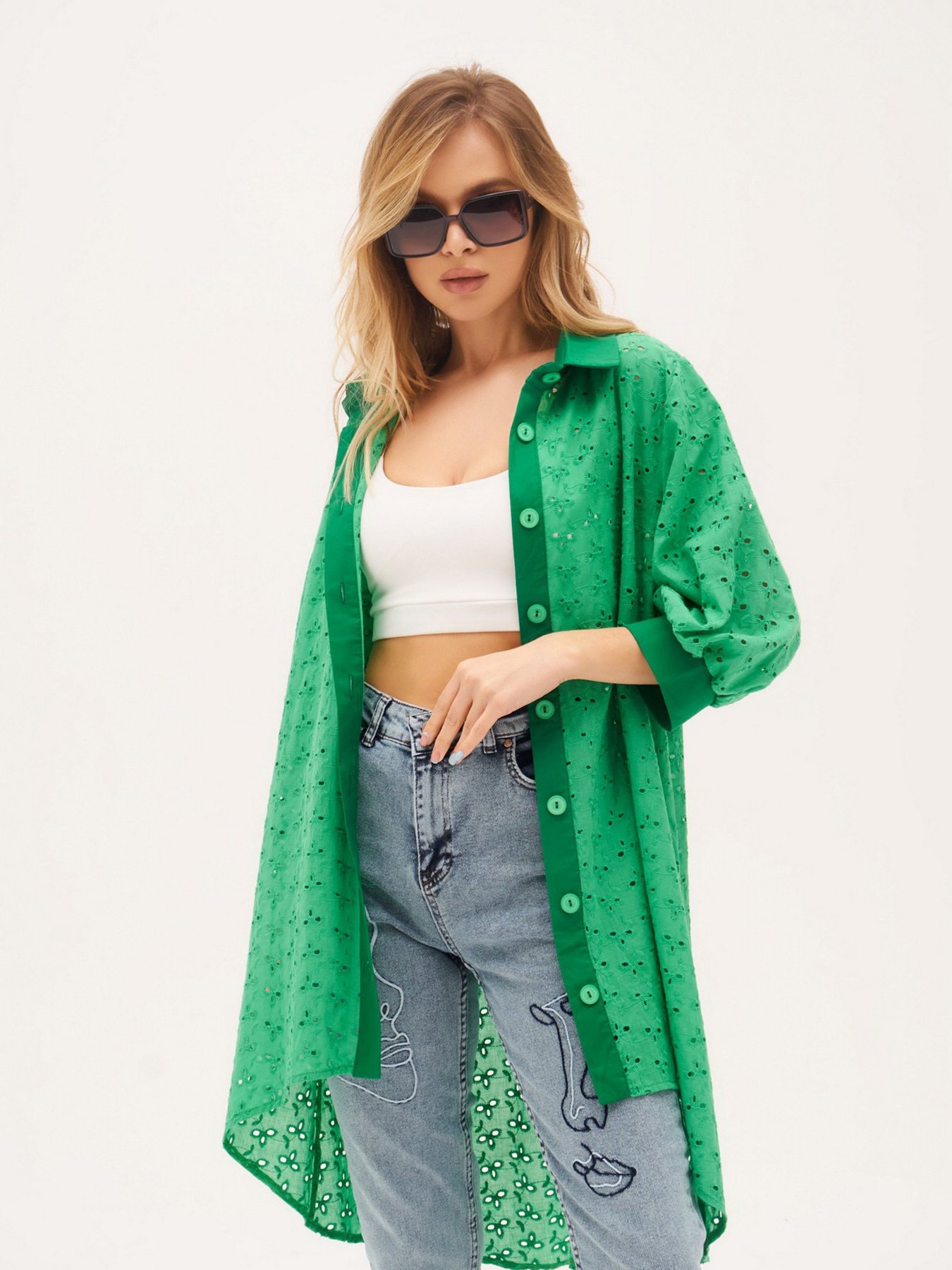 Туніка ISSA Plus модель 13314_green Фото