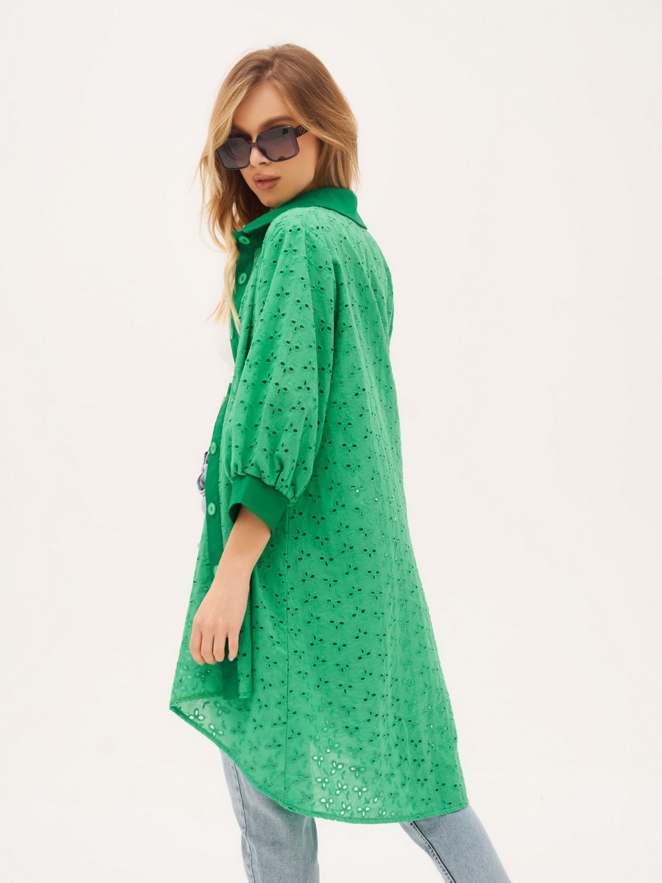 Туника ISSA Plus модель 13314_green Фото