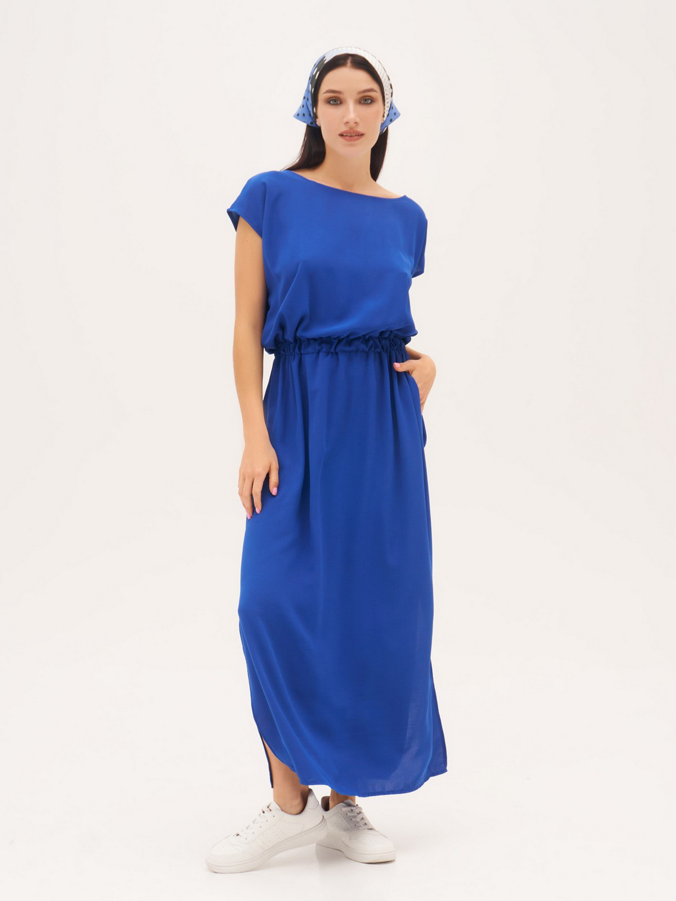 Сукня максі ISSA Plus модель 13316_blue Сукня максі ISSA Plus модель 13316_blue Фото