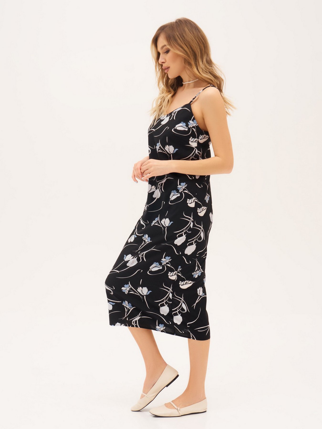 Платье миди ISSA Plus модель 13319_black Платье миди ISSA Plus модель 13319_black Фото