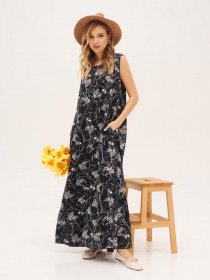 Сарафан ISSA Plus модель 13325_black Фото