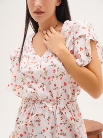 Платье миди ISSA Plus модель SA-12039A_white Фото