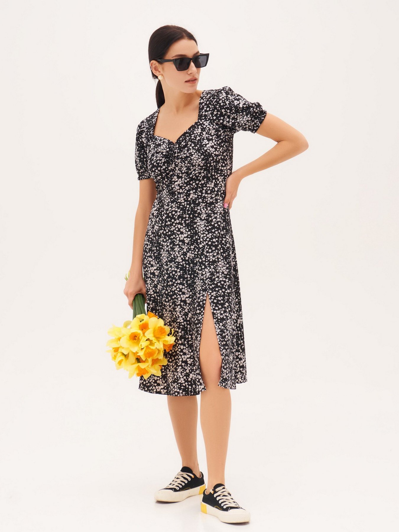 Платье миди ISSA Plus модель SA-151A_black Фото