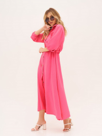Сукня максі ISSA Plus модель SA-169_raspberry Фото