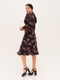 Платье миди ISSA Plus модель SA-394_black Фото