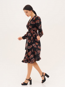 Платье миди ISSA Plus модель SA-394_black Фото