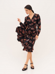 Платье миди ISSA Plus модель SA-394_black Фото