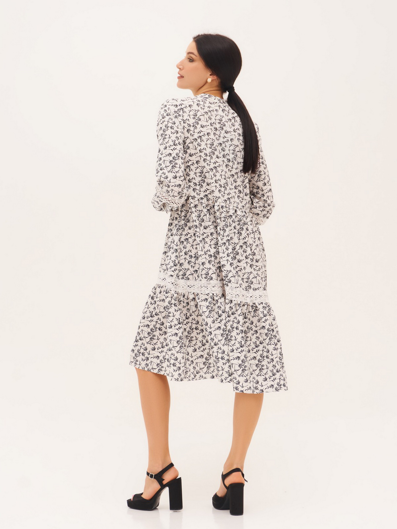 Платье миди ISSA Plus модель SA-395_white Фото