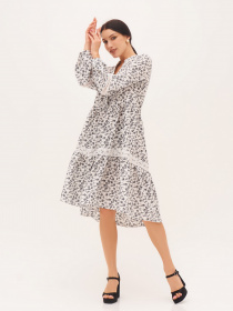 Платье миди ISSA Plus модель SA-395_white Фото