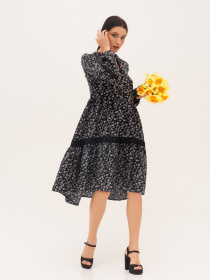 Платье миди ISSA Plus модель SA-395_black Фото