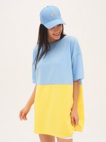 Футболка ISSA Plus модель 13297_yellowblue Футболка ISSA Plus модель 13297_yellowblue Фото