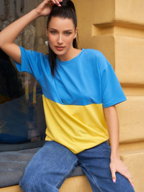 Футболка ISSA Plus модель 13333_yellowblue Фото