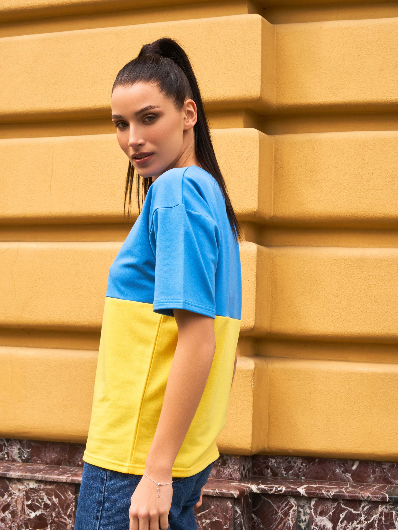 Футболка ISSA Plus модель 13333_yellowblue Футболка ISSA Plus модель 13333_yellowblue Фото