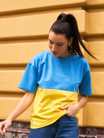 Футболка ISSA Plus модель 13333_yellowblue Футболка ISSA Plus модель 13333_yellowblue Фото