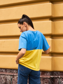 Футболка ISSA Plus модель 13333_yellowblue Футболка ISSA Plus модель 13333_yellowblue Фото