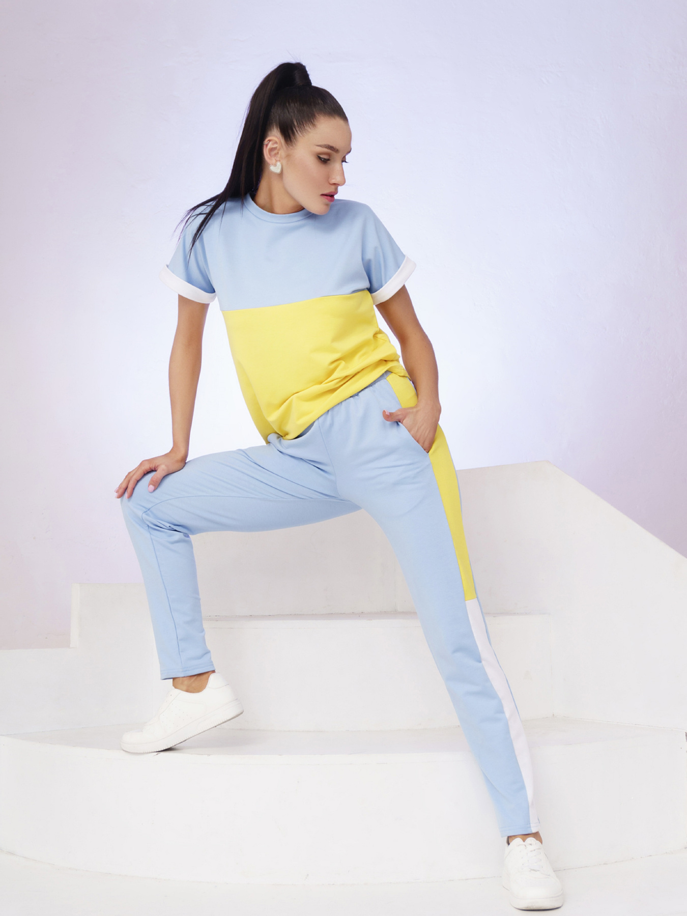 Костюм ISSA Plus модель 12021_yellowblue Фото