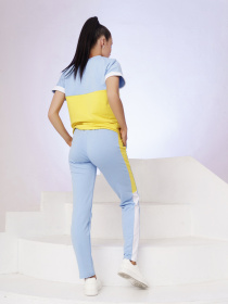 Повседневный костюм ISSA Plus модель 12021_yellowblue Фото