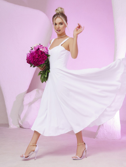 Сукня міді ISSA Plus модель 13370_white - фото