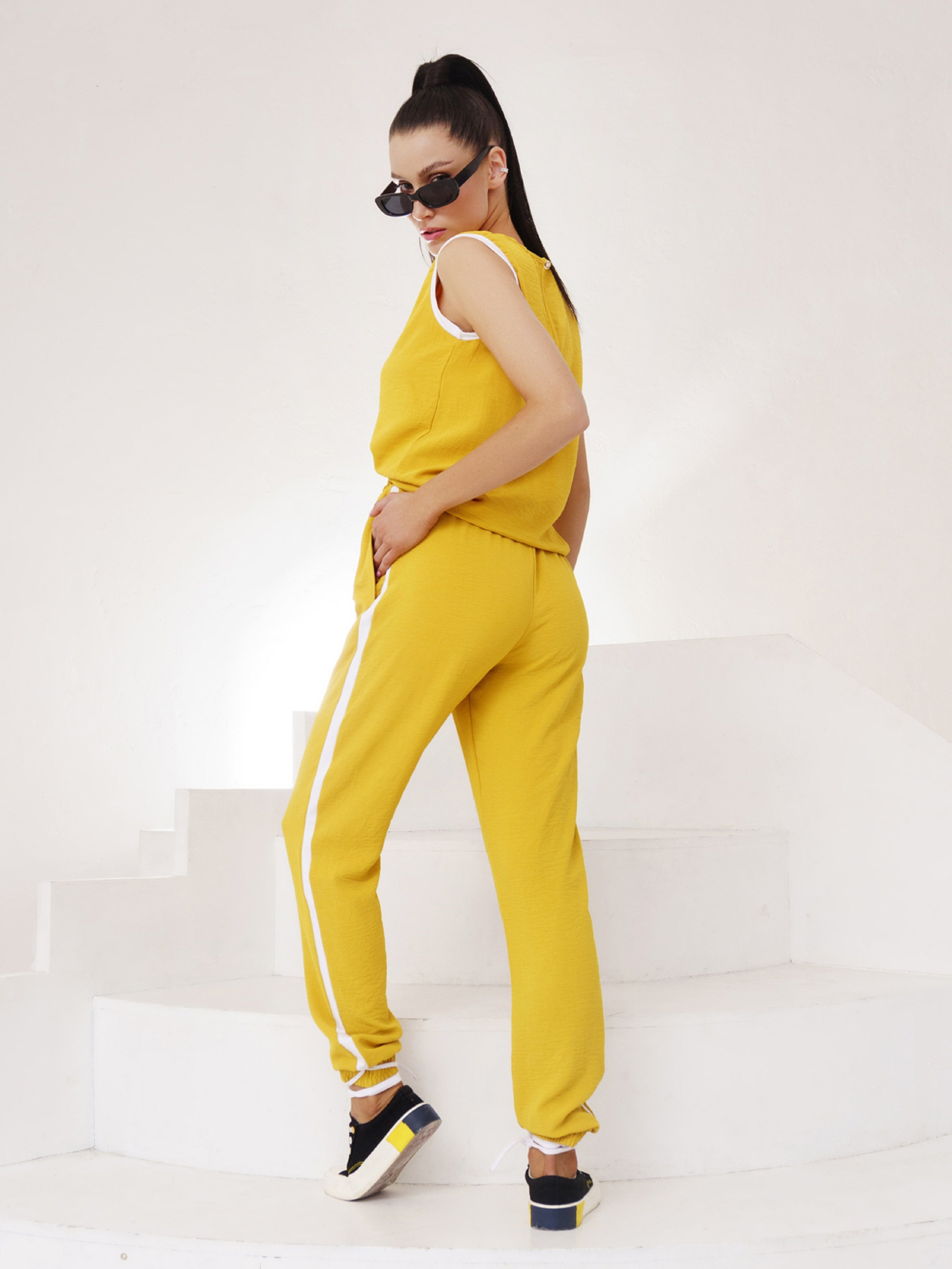 Костюм ISSA Plus модель 13378_горчичный Фото