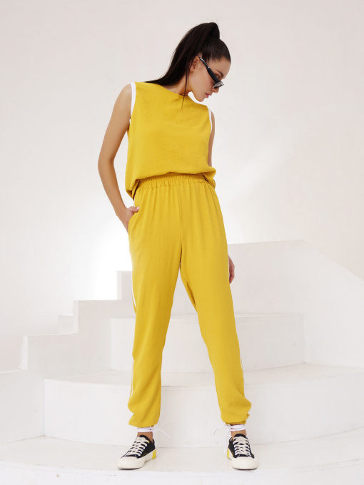 Повсякденний костюм ISSA Plus модель 13378_горчичный Фото