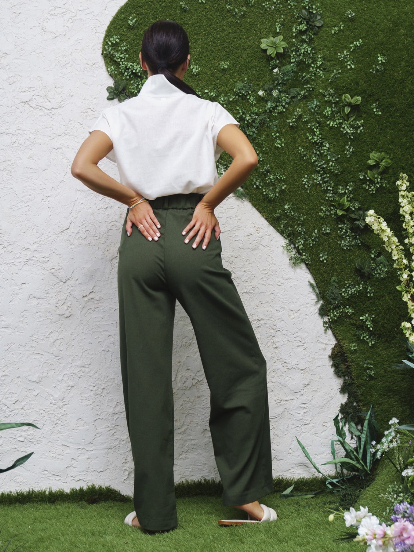 Повсякденний костюм ISSA Plus модель 13405_зеленый_белый Фото