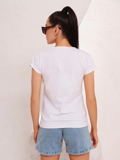 Футболка ISSA Plus модель WN20-248_white — фото 3 - INTERTOP
