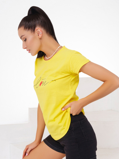 Футболка ISSA Plus модель WN20-248_yellow — фото - INTERTOP