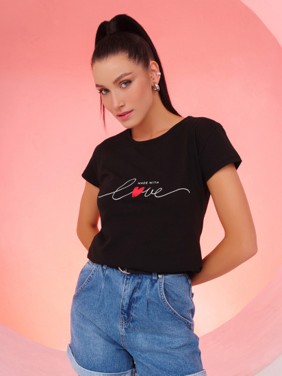 Футболка ISSA Plus модель WN20-248_black - фото
