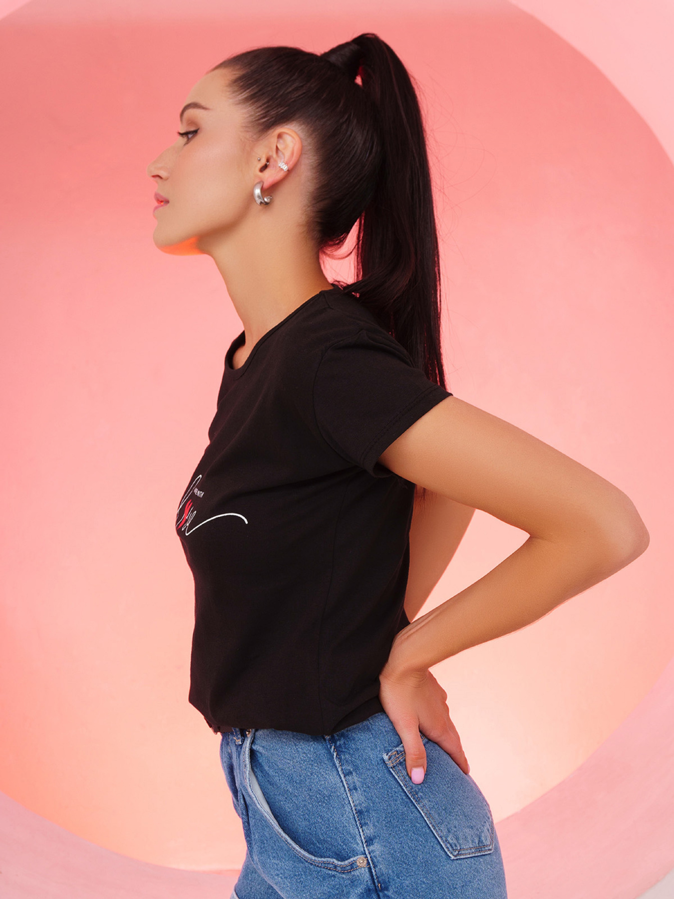 Футболка ISSA Plus модель WN20-248_black Фото