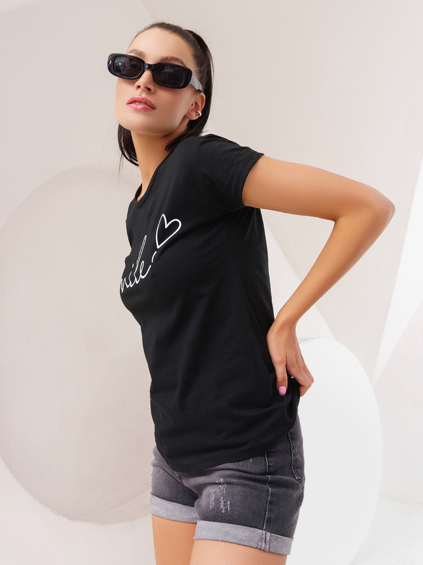 Футболка ISSA Plus модель WN20-251_black Футболка ISSA Plus модель WN20-251_black Фото