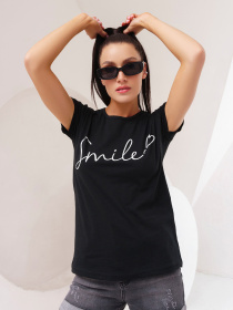 Футболка ISSA Plus модель WN20-251_black Футболка ISSA Plus модель WN20-251_black Фото