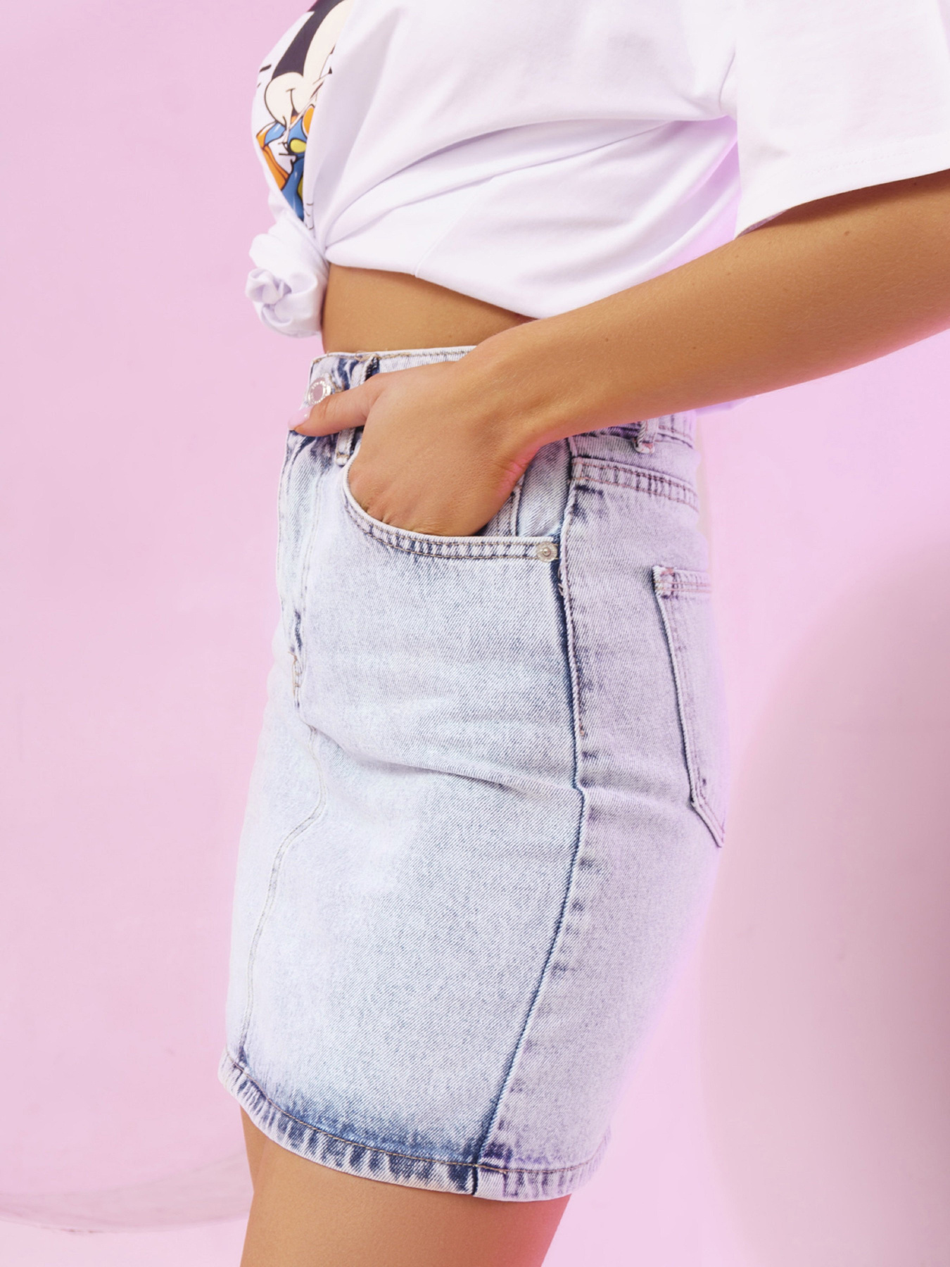 Джинсова спідниця ISSA Plus модель WN20-265_голубой Фото