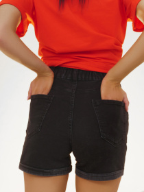 Шорты джинсовые ISSA Plus модель WN20-267_черный Фото