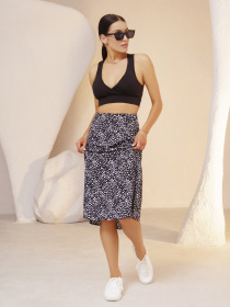 Спідниця міді ISSA Plus модель 13188_черный Фото