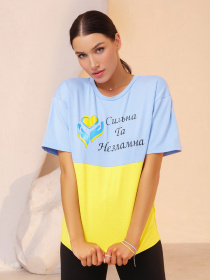 Футболка ISSA Plus модель 13404_yellowblue Фото