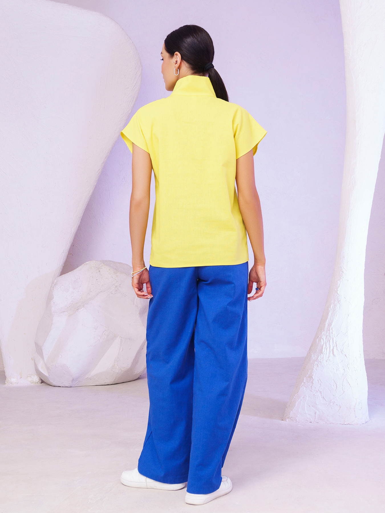 Повсякденний костюм ISSA Plus модель 13405_желтый_синий Фото